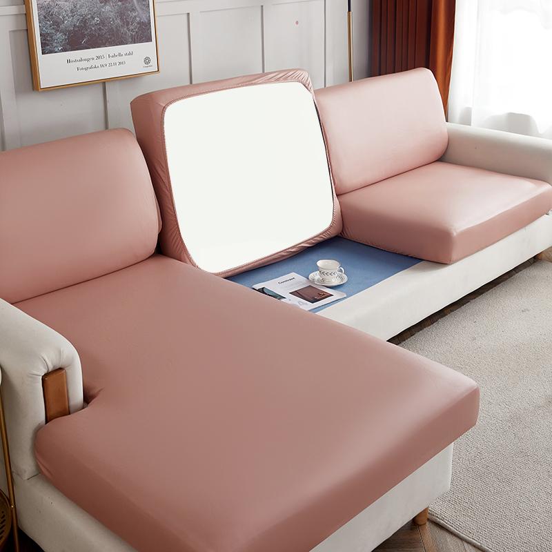Waterproof Pu Elastic Sofa Seat Covers Loveseat Sofa Furniture Protector Slip Cover For Settee Seater Replacement Living Room