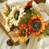 Artificial Sunflower Silk Flower Bouquet for Weddings and Hotel or Office Decor