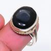 Natural Black Onyx Gemstone 925 Sterling Silver Jewelry Ring Size 7.5 ZS-1574