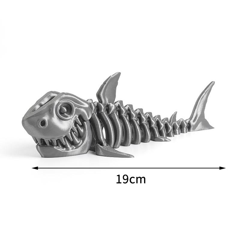 3D Printed Shark, Skeleton Model Jointed Full Movable Birthday Gift Realistic Animals Decorative Desktop