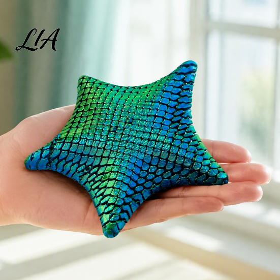 Table Decorations 3D Printed Articulated Sea Animal Figurine, Flexible Joint Movable Ocean Artistic Desktop Decor Creature Fidget Toy, Stress