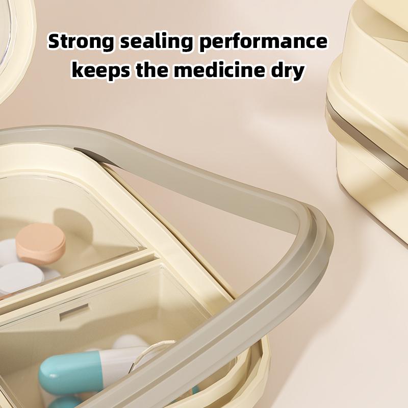 7-Compartment Sealed Medicine Box Counting Pill Box Waterproof Moisture-Proof Portable for Business Trips Medication Carrying