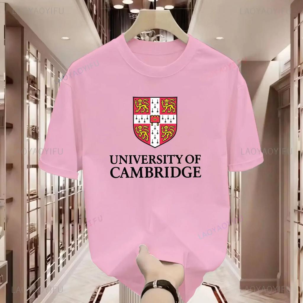 T-shirt a maniche corte dell'Università di Cambridge Regalo Commemorativo Alumni Unisex Abbigliamento Campus Estivo Casual Streetwear