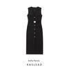 Kaslead New Women Clothes Western Style Fashion Slim Fit With Belt Crepe Dress 3897166