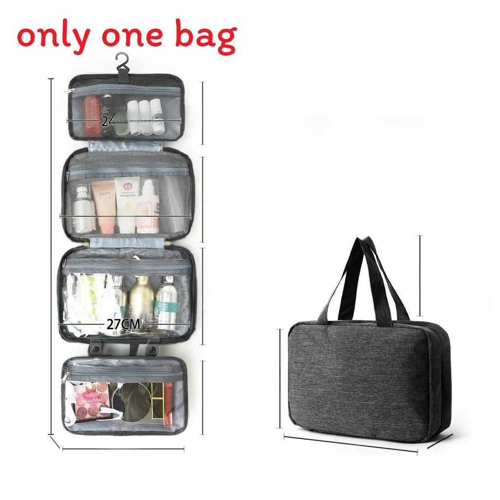 Urban Minimalist Polyester Travel Toiletry Organizer With Multicolor Compartments For Daily Use
