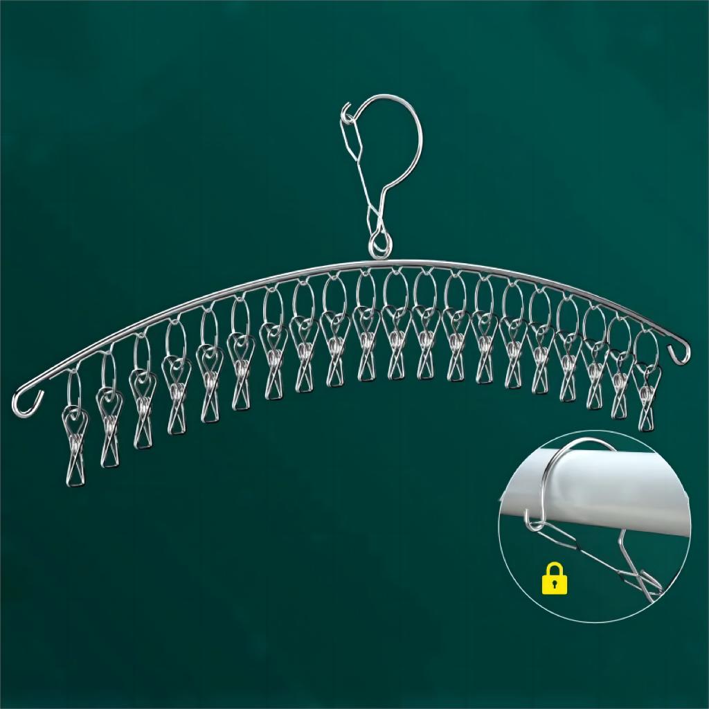 

20 штырей из нержавеющей стали для сушки одежды, ветрозащитная вешалка для одежды, зажимы для носков, вешалка для белья, держатель для носков 20