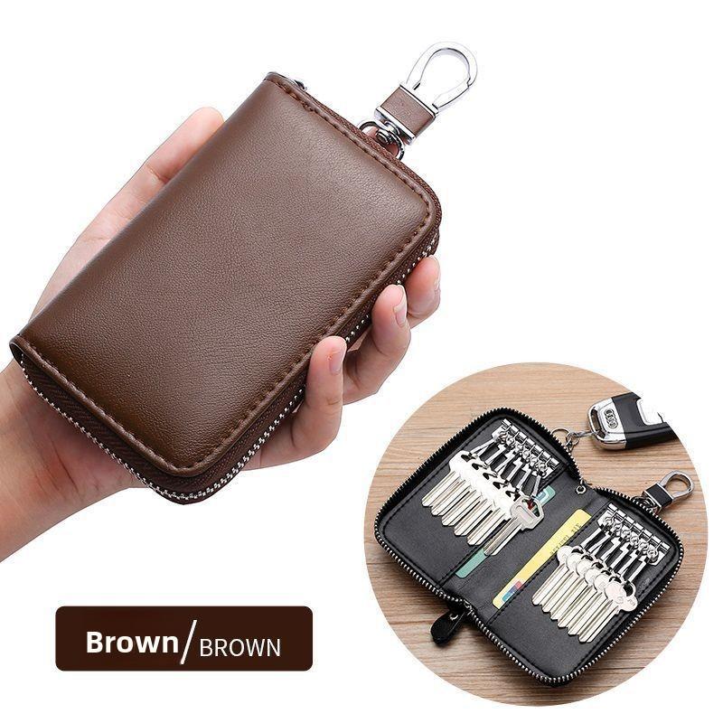 Urban Minimalist Pu Key Wallet With Chain For Men And Women Daily Use