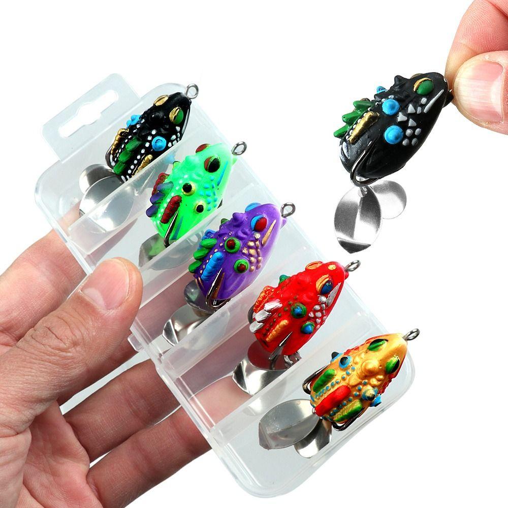 3.5CM -5.4G Mini Frog Soft Bait Set Lifelike Bionic Frog Lures Lure Frog Thunder  Carp Fishing