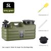 5L Portable Water Tank Leak-Proof Drinking Water Bucket Large Capacity Water Dispenser Carrier for Vehicle Car Camping