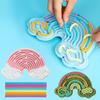 Creative Rainbow Clouds Silicone Sensory Activity Board, Color Training Toy, Double Side Busy Board, Fine Motor Skills&Fun Play