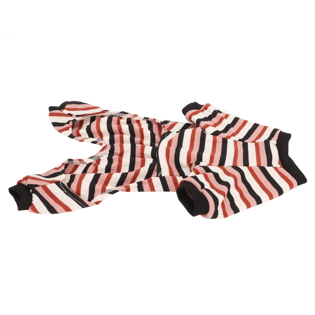 Striped Dog Pajamas Classic Lightweight Warm Comfortable Stretchy Dog Clothes Jumpsuit for Spring S