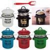 Large 46 Oz Bacon Grease Container Enamel Cooking Up Faat Catcher Bacon Grease Saver with Strainer Ceramic Bacon Grease Jar