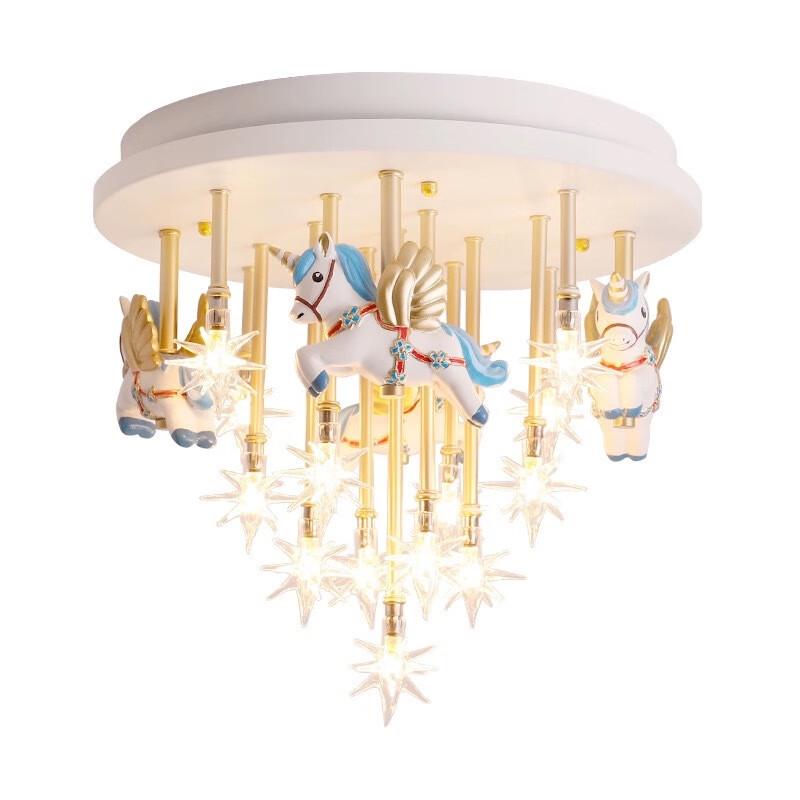 Pink Pegasus Children's Ceiling Lamp