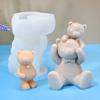3D Lovely Bear Flexible Silicone Mold for Crafting Supplies Unique Designs Resin And Gypsum Decorations Daily Use