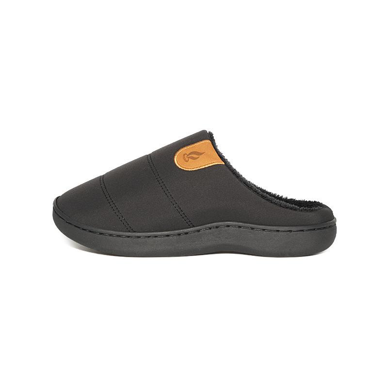 Waterproof Cloth Fuzzy Slippers for Indoor Home Use, Anti Slip and Warm, Thick Bottom with Fleece, Autumn and Winter Cotton Slippers