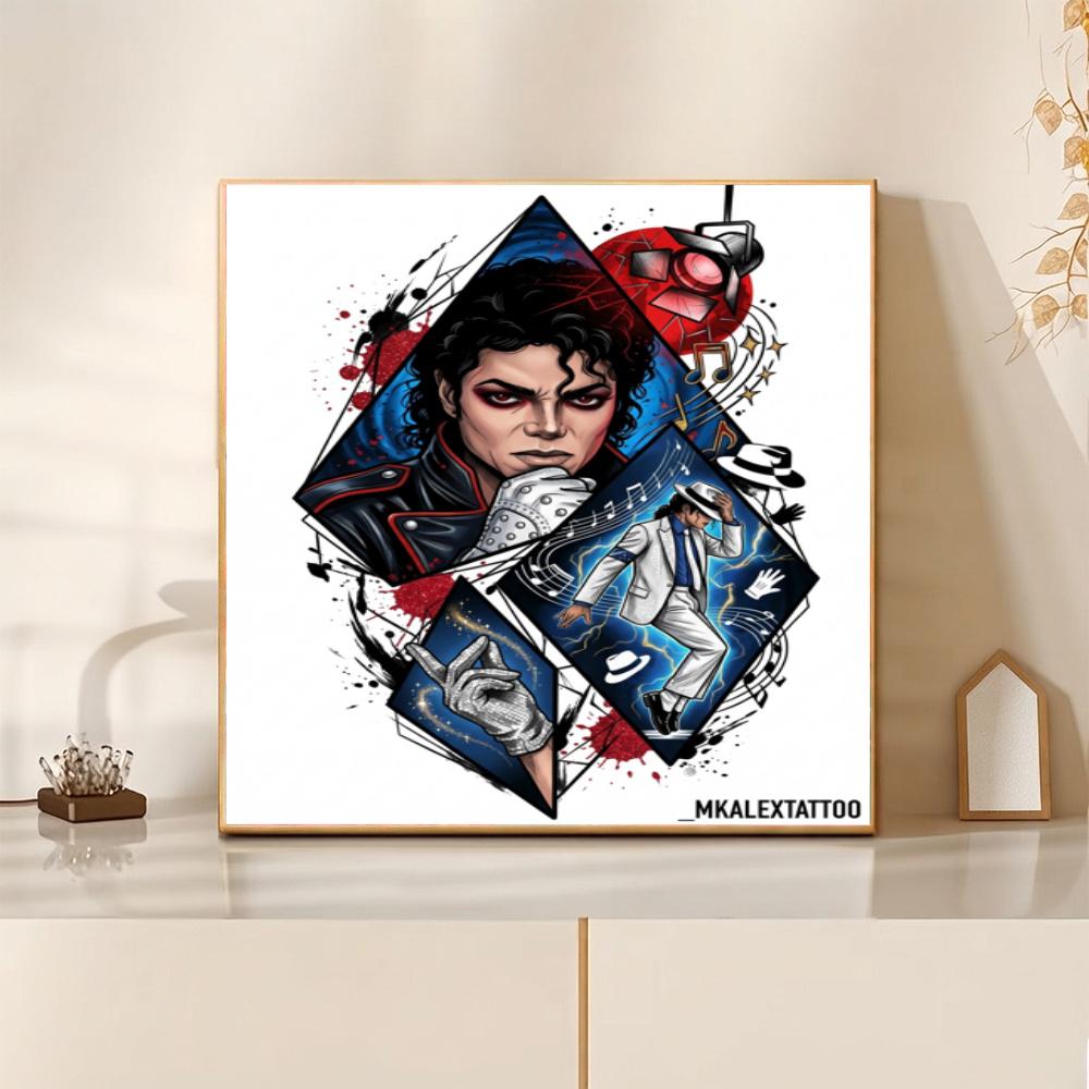 Michael Jackson Pop 5D Diy Diamond Paintings Mosaic Wall Round Diamond Art Painting Kits Embroidery Crystal Accessories Frameless