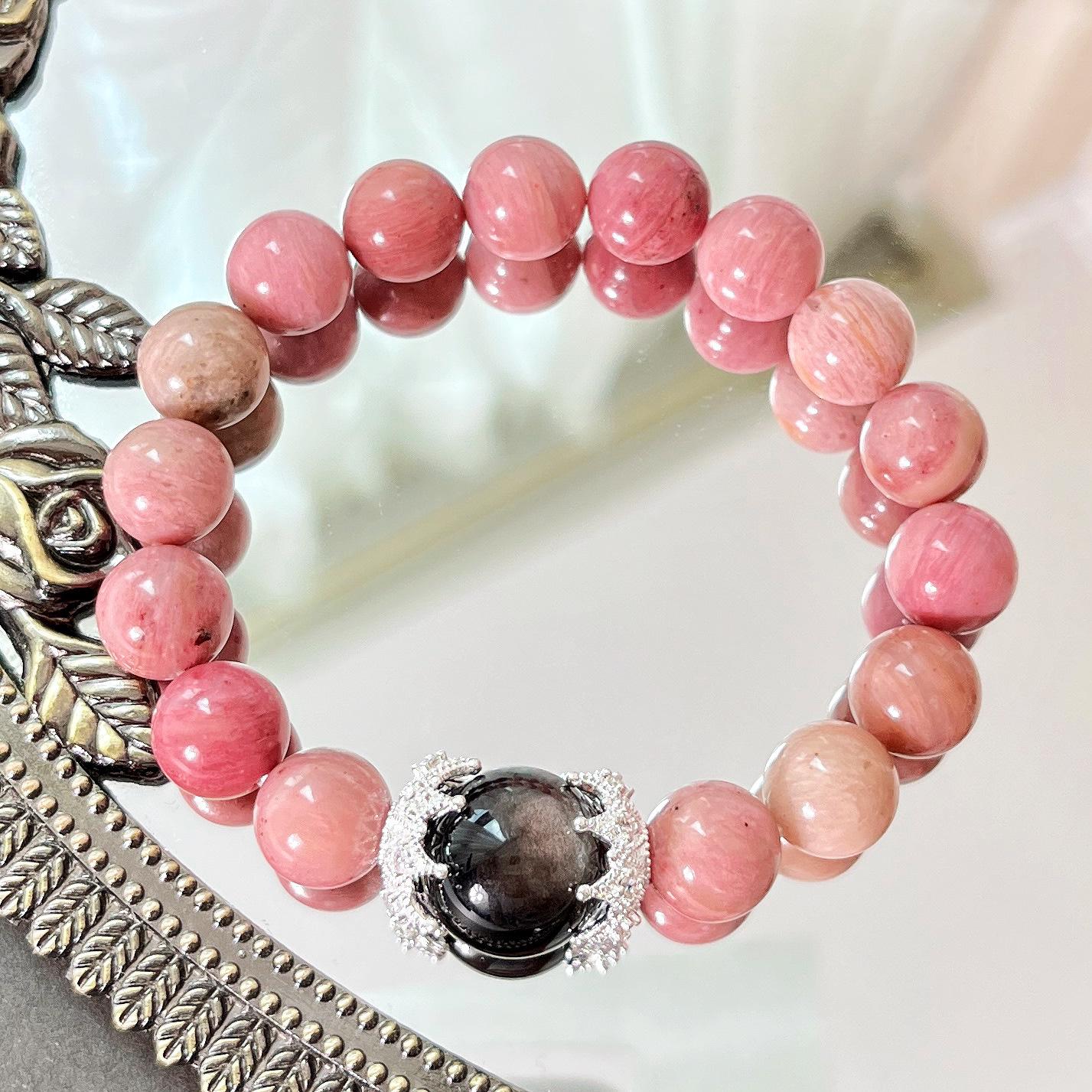 Natural Rosewood Grain Obsidian Design Sense Design Sense Bracelet Bracelet
