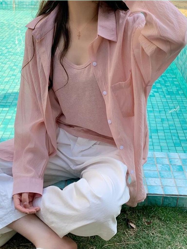 Women's Quick-Dry Sun Protection Long-Sleeve Shirt - Mid-Length, High-End Travel & Layering Top for Spring, Summer, Autumn