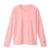 Champion Sports Long Crew Light Size M Women's T-Shirt, Sleeve, Neck, One-Point Logo, Pink, (CWSXS401)