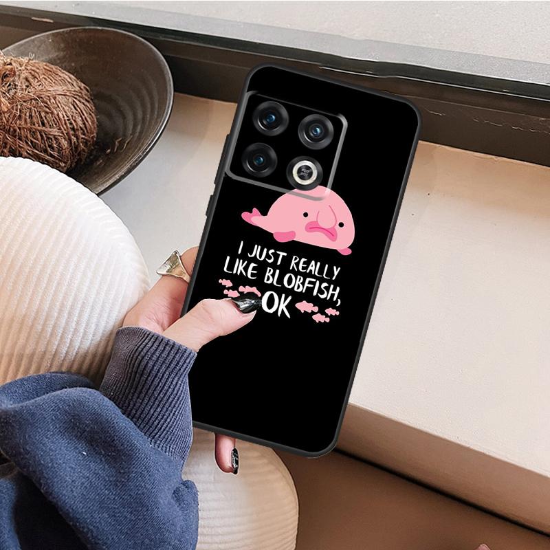 Cartoon Blobfish For OnePlus 15 13 12 11 12R 10R 13R 15R 10T 8T Case For OnePlus Nord 5 CE 2 3 4 Lite N20 N30