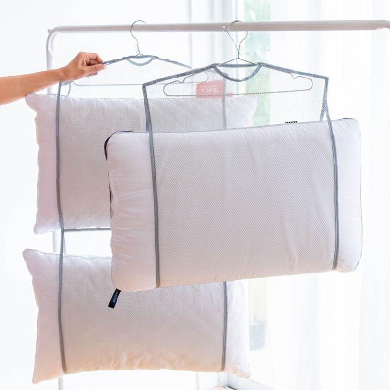 1/2 layer Pillow Drying Net Multifunctional Large Capacity Dryer Bags Organizer Hanging Pillow Drying Rack Outdoor Windproof