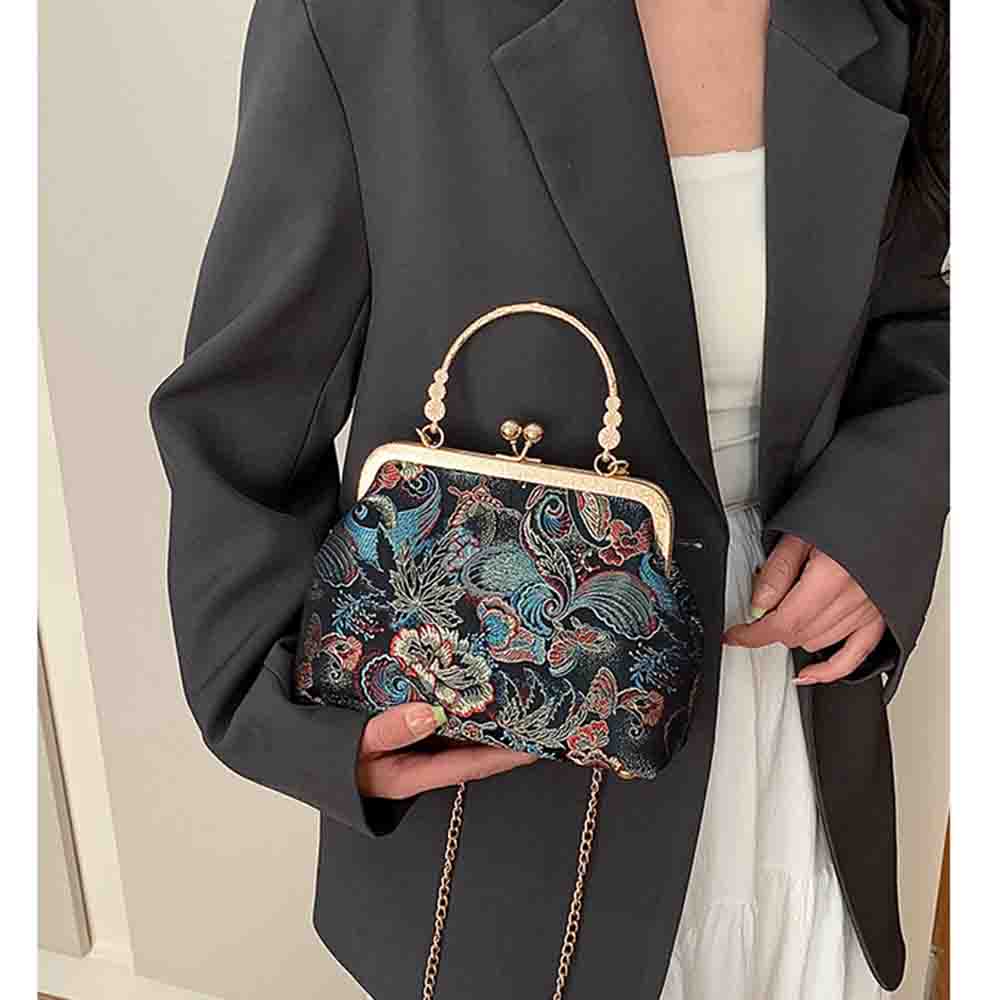Chinese Style Embroidery Crossbody Bag Patchwork National Style Bags for Women Hasp Simple Fashion Women's Handbags