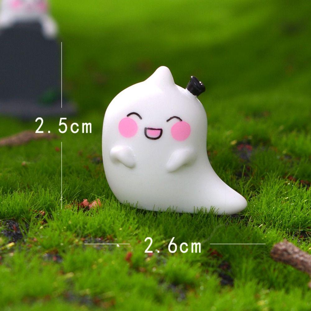 3D Halloween Small Ornaments Cute Ghost Candlestick Ornaments Halloween Ghost Tombstone Outdoor