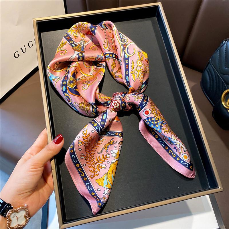 100% Natural Silk Square Scarf Women Bandana Headscarf Scarves Shawls Square Neck Foulard Wraps cachecol femme schals bufanda