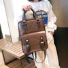 Damen Anti-Diebstahl-Rucksäcke für Studenten, braune Schultaschen für Mädchen im Teenageralter, wasserdichter Vintage-Laptop-Leder-Rucksack, großer Reiserucksack