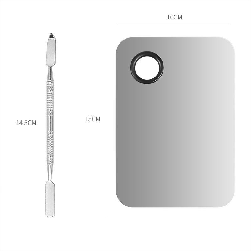 Mixer de machiaj din oțel inoxidabil Paleta de mixer pentru fard de pleoape pentru oje pentru arta unghiilor.