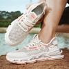 Fashion Summer 2025 Mesh Hollow Running Shoes Thick Bottom Sports Shoes Trendy Student Casual Shoes Breathable Comfortable Rubber Sole
