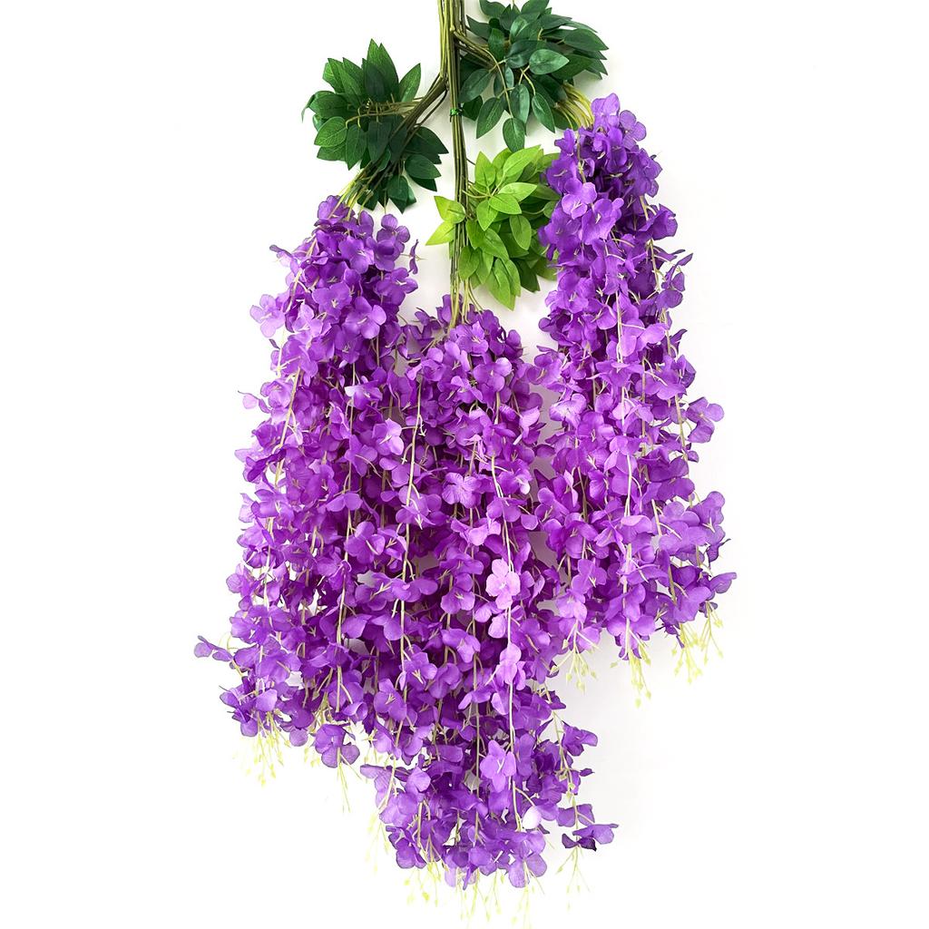 Simulation Wisteria Flower, Wedding Arch Decoration Promenade Simulation Bean Flower Branch Bean Flower Hanging, Vine Plant Fake Flower