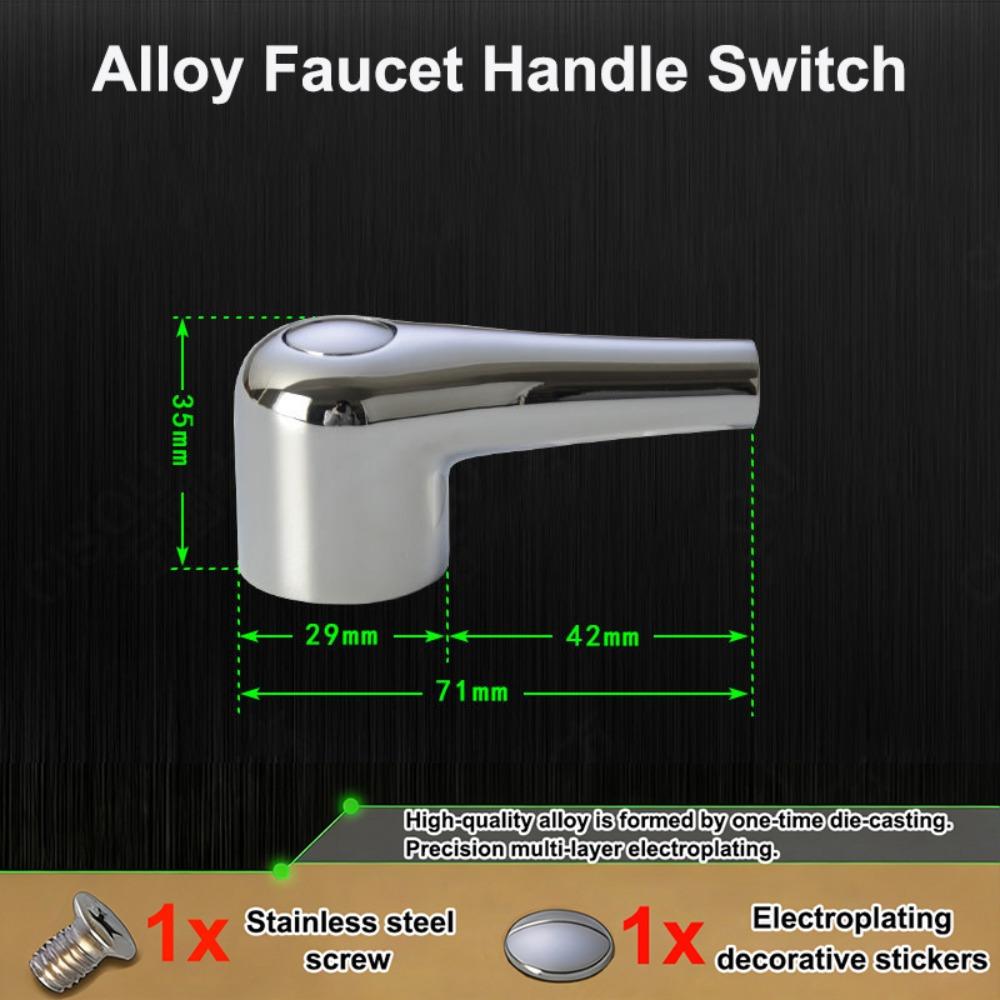 Neuer Legierungs-Wasserhahn-Griff Universeller Silberner Spülbecken-Griff Wasserhahnschalter-Griff