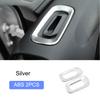 For volvo XC40 C40 EX40 2019-2025 Car Styling Interior Accessories Central Console Decoration Frame Cover Trim Silver Sticker