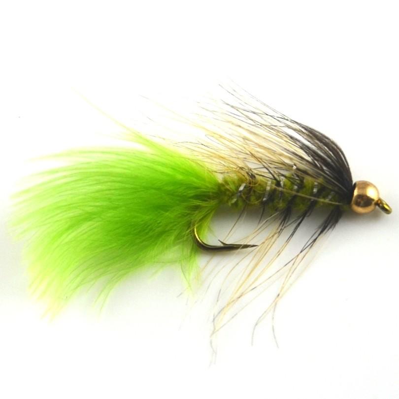 MNFT 10PCS/Pack Goldhead Trout Fishing Flies, Fishing Lures, Size 10# Barbed Hooks - Bead Head Fishing Flies