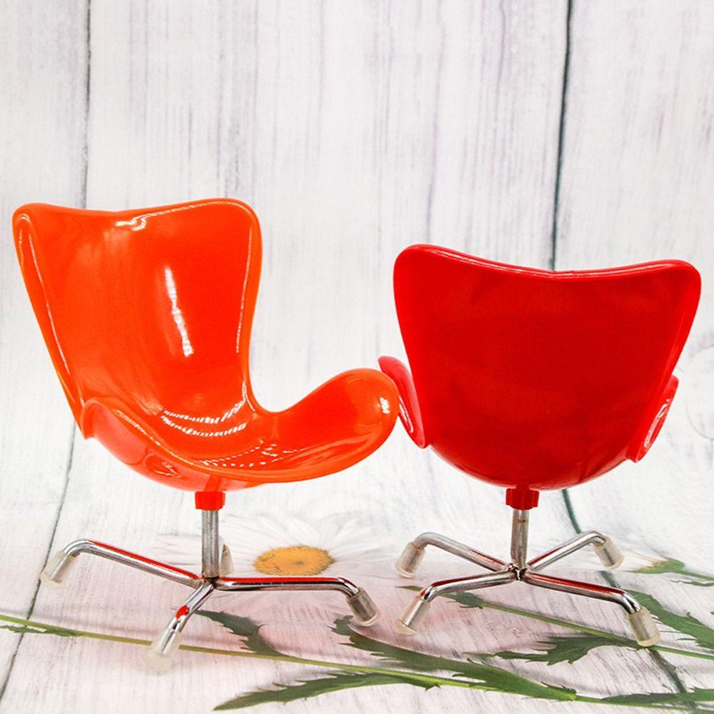 Miniature Furniture Dollhouse Chairs Simulation Leisure Chair Mini Chair Multicolor 1/6 Scale Plastic Egg Chair Bjd Blyth