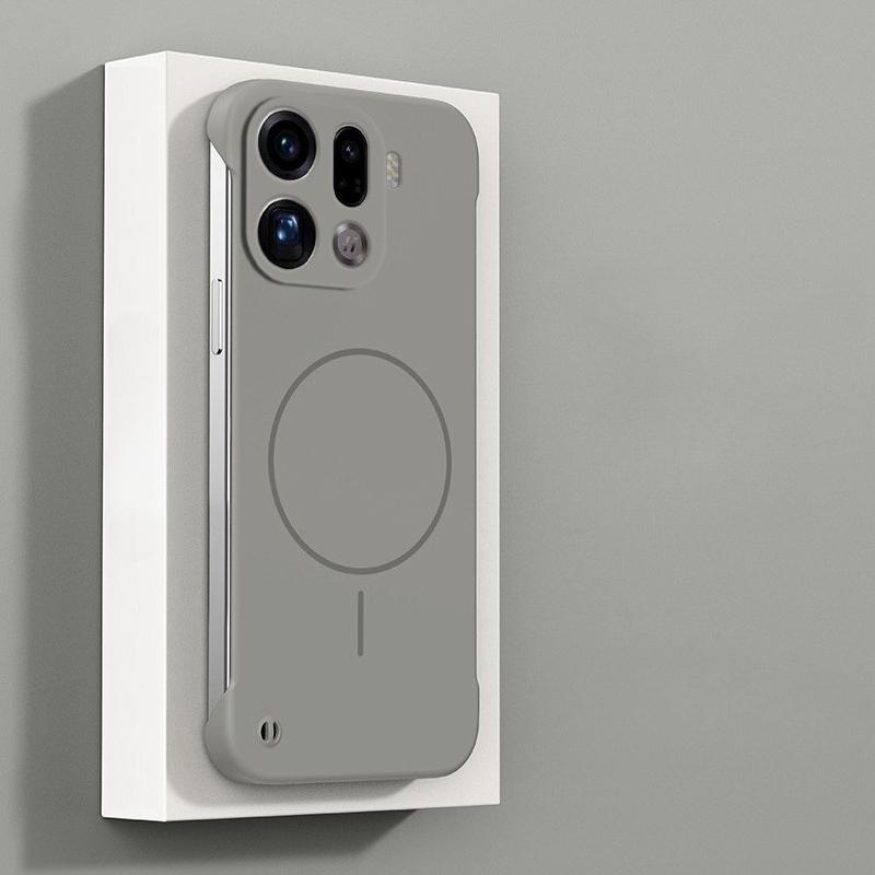 For Magsafe Bezel-less Phone Case for OPPO Find X9 Pro Ultra Thin Frameless Hard PC Magnetic Cover for OPPO Find X9Pro Funda