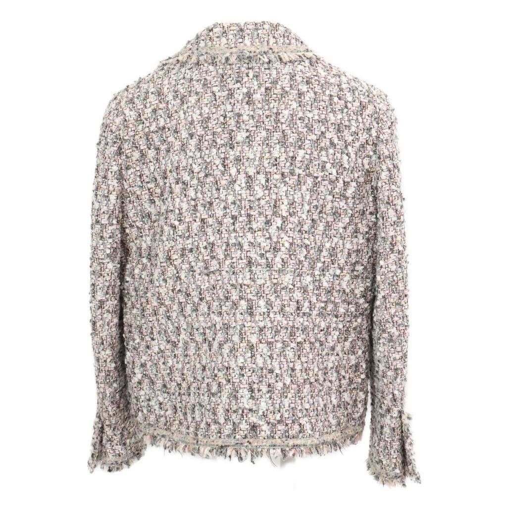 Chanel Krajowo autoryzowana 04A P24504V15039 Kurtka Karl Lagerfeld Fantasy Tweed 40 Różowy x SzaryUżywana