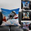 Cartoon CCrazy FFrog Cushion Cover Natural Linen Pillowcase Set AllinOne Decor for Sofa Bedroom  Chair