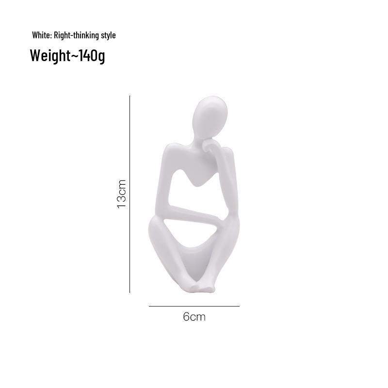 Nordic Luxury Abstract Figurine Tabletop Decor - Mini Shape Handcrafted Art.