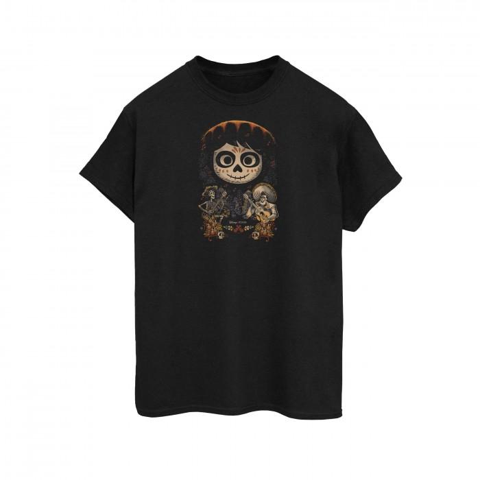 Coco Womens/Ladies Poster Miguel Face Cotton Boyfriend T-Shirt