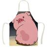 Cute Piggy Pink Pig Print Sleeveless Linen Apron Adult Kids Kitchen Stain Resistant Baking Accessories Household Cleaning Bibs