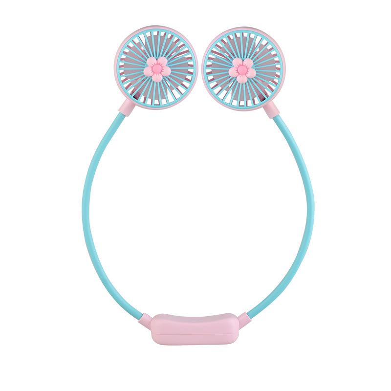 Portable Foldable Mini Fan Outdoor Camping Neck Fan USB Rechargeable Mini Fan