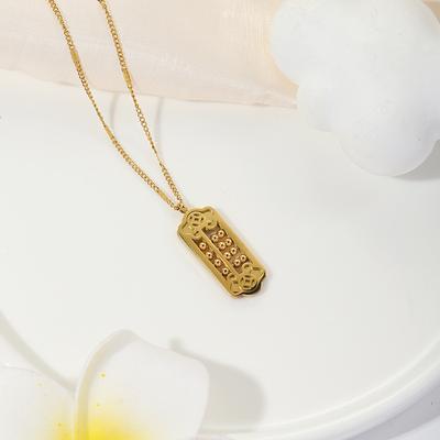 Collana Pensiero Desideroso in Acciaio al Titanio, Stile Nazionale, Ricchezza, Tesoro, Perline Trasferimento, Catena Clavicola, Personalità Femminile