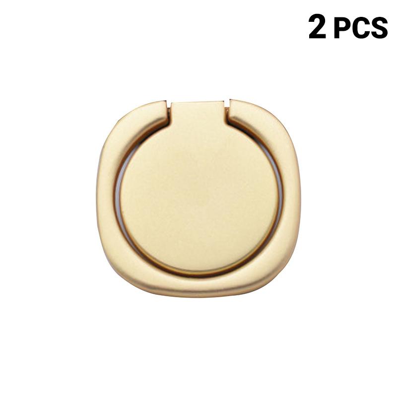Metal Phone Finger Ring Holder 2Pcs 360° Rotation Strong Sticky Adhesive Anti-drop Stand for Smartphone Daily Carry