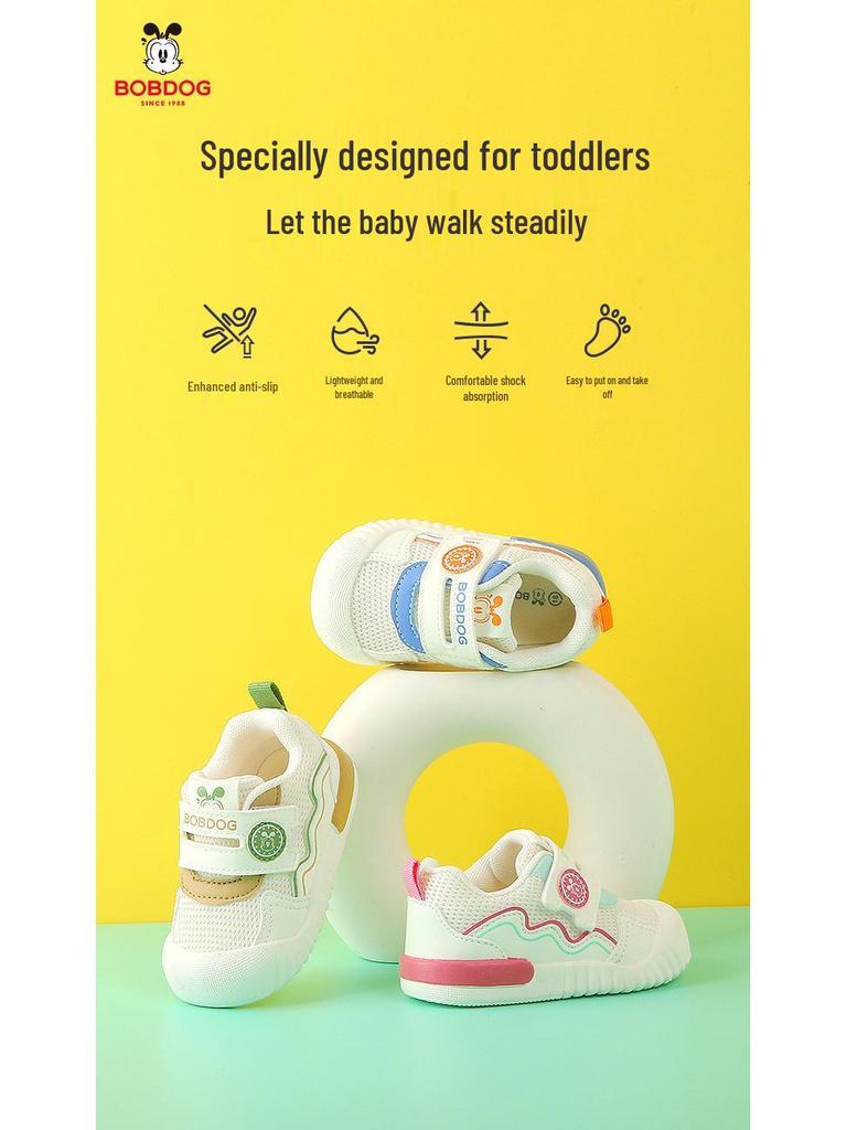 Babudou Toddler Shoes: 2026 Spring Mesh Breathable Non-slip Sports Shoes for Boys and Girls