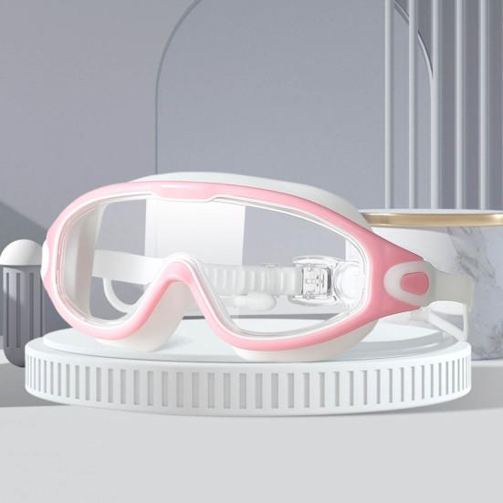 Schwimmbrille, Antibeschlag-UV-Schutz, Weitwinkel-Brille, auslaufsicher, bequeme Passform, Ein-Knopf-Entriegelung, Pool-Brille für Männer, Frauen, Erwachsene, Jugendliche