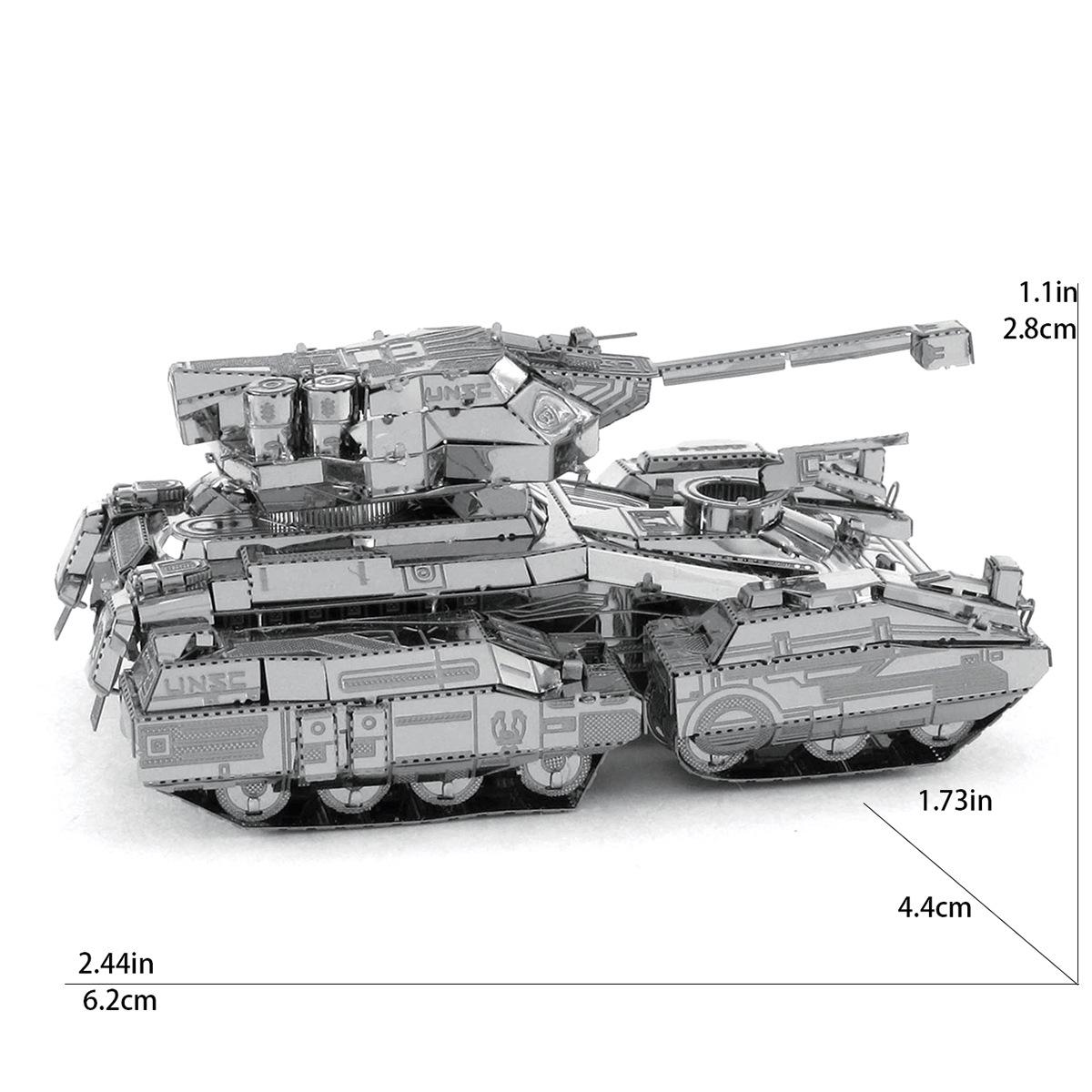 

3D Металлический Пазл Танк: Сделай сам Ручная работа Соединяющаяся модель для взрослых - Образовательная игрушка