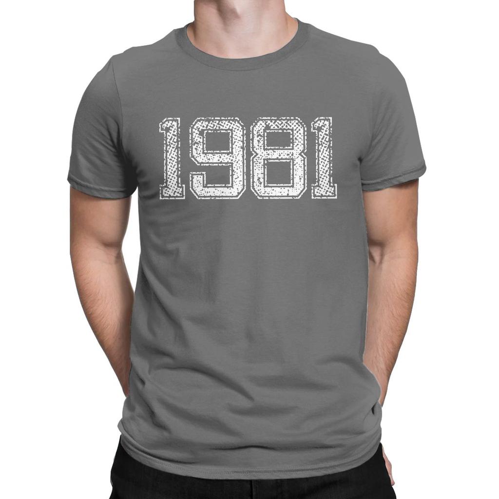 Awesome Vintage Retro 1981 Birth Year T-Shirt for Men 100% Cotton T Shirt 40th Birthday Gift 40 Years Old Tees Party Tops