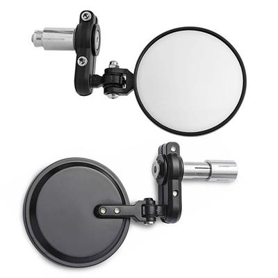 Espejos retrovisores universales para motocicleta, redondos, plegables, de 3 pulgadas, para manillar de 22 mm.
